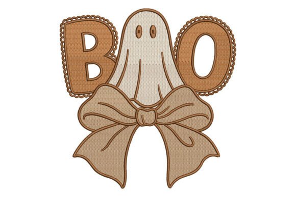 Boo Ghost Bow Embroidery Review for Halloween Products