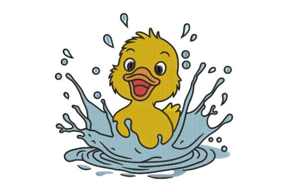 Cute Duck Splashing Embroidery Review
