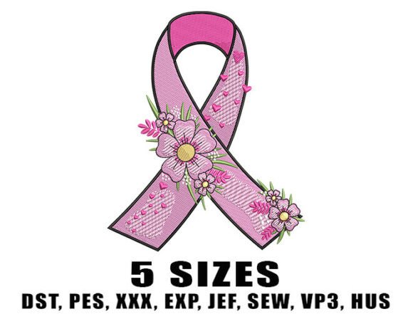 Floral Pink Ribbon Embroidery Design Review