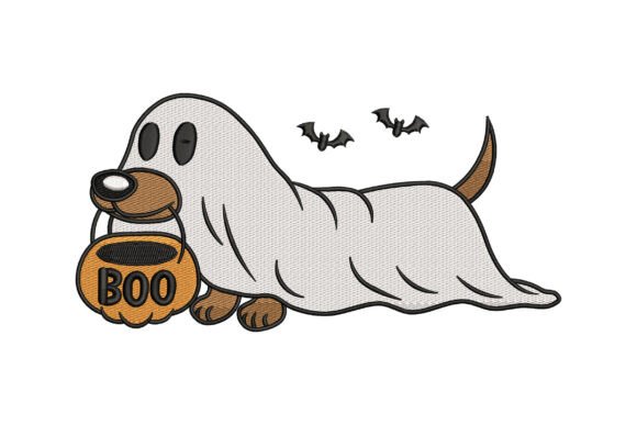 Funny Boo Ghost Dog Halloween Embroidery Review