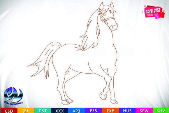 Horse Embroidery Design 10 Formats Review