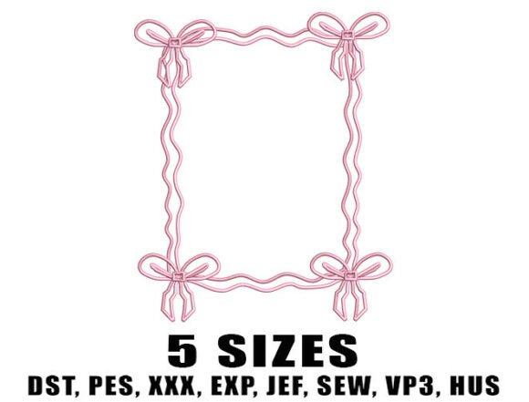 Pink Bow Frame Embroidery Design Review