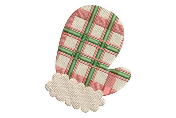 Plaid Christmas Mitten Embroidery Design Review