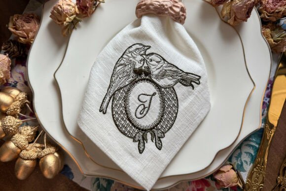 Two Birds Embroidery Frame for Seasonal Use