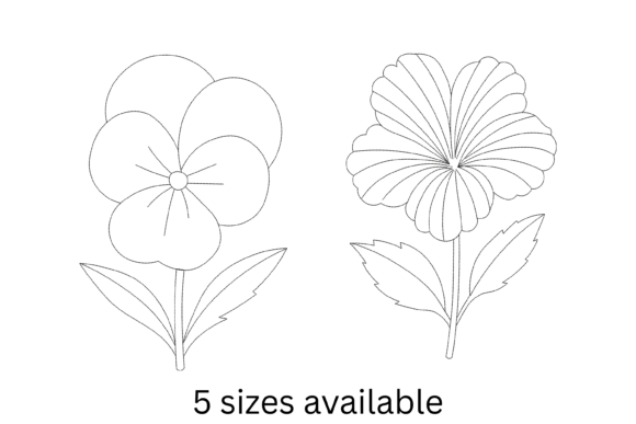 Two Flower Outline Embroidery Design Review